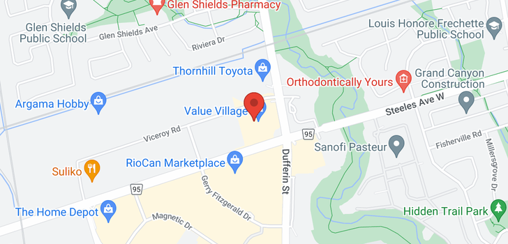 map of #101 -1520 STEELES AVE WEST AVE W